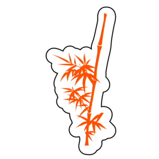 Bamboo Stick Sticker (Orange)
